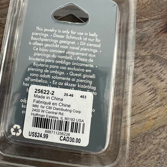 New Claire's Silver Jewel and Pearl Titanium Belly Button Ring Set 14G 1.6 mm - Picture 4 of 6